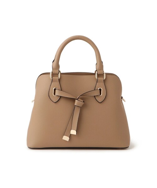 VIS（ビス）の「フロントタイ ブガッティ型ボストンバッグ/2WAY（ボストンバッグ・レディース・ブラック/ベージュ系/レッド・F）」の17枚目の写真