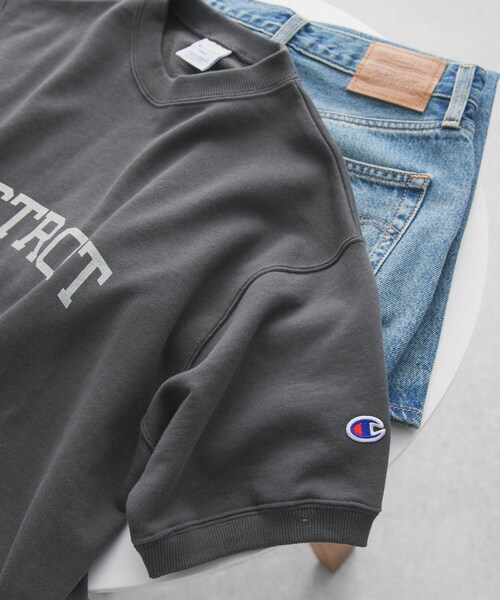 URBAN RESEARCH DOORS(アーバンリサーチドアーズ)の「『別注』CHAMPION×DOORS SWEAT SHORT-SLEEVE SHIRTS(スウェット・レディース・OATMEAL/GRAY/OFFBLACK/DARKBLUE・One)」の6枚目の写真