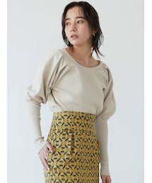 LAGUNAMOON | パワーショルダーコンパクトニットプルオーバー(ニット/セーター)