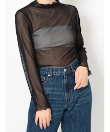 EVRIS | シアーハイネックトップス(Tシャツ/カットソー)