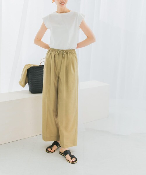 URBAN RESEARCH ROSSO（アーバンリサーチロッソ）の「シアーパンツ（その他パンツ・レディース・bk×white/beige・FREE）」の7枚目の写真