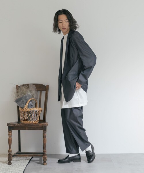 THE GOODLAND MARKET（ザグッドランドマーケット）の「『別注』MIDIUMISOLID×TGM　Double breasted jacket（テーラードジャケット・レディース・Blue/l.Beige/C.Gray・one）」の17枚目の写真