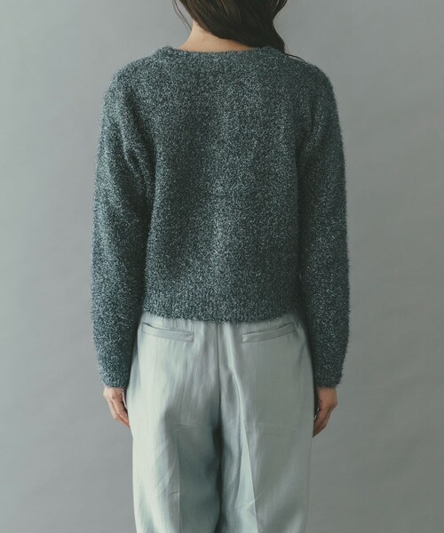 URBAN RESEARCH ROSSO（アーバンリサーチロッソ）の「ラメシャギーカーディガン（カーディガン/ボレロ・レディース・BLUE GRAY/BLACK・Free）」の14枚目の写真