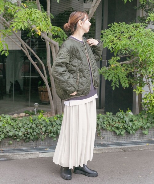 ITEMS URBANRESEARCH（アイテムズ アーバンリサーチ）の「瓢箪キルト中綿ブルゾン（その他アウター・レディース・ECRU/KHK/BLK・FREE）」の22枚目の写真