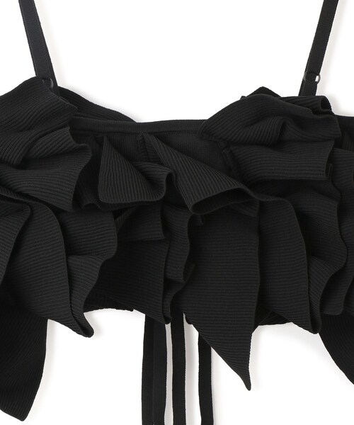 ADAM ET ROPE'（アダムエロペ）の「【サステナブル】ニットフリルビスチェ（ベスト・レディース・ブラック・F）」の14枚目の写真