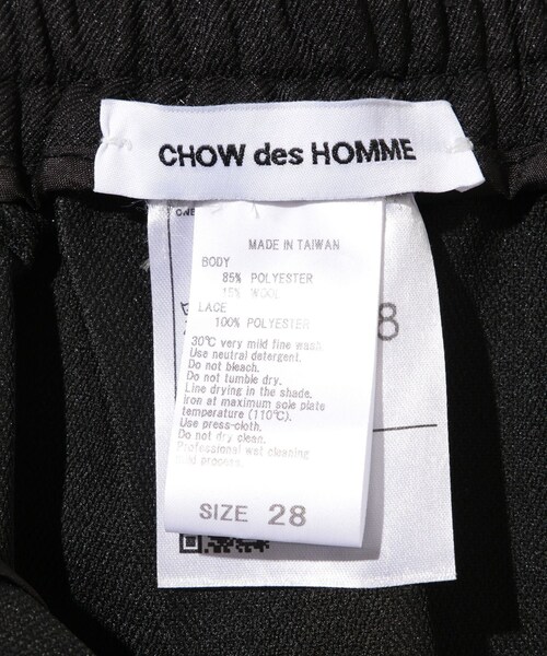 ADAM ET ROPE'(アダムエロペ)の「【CHOW des HOMME/チャウ デ オム】TAILORED LACED TROUSERS(スラックス・メンズ・ブラック・28/30)」の15枚目の写真