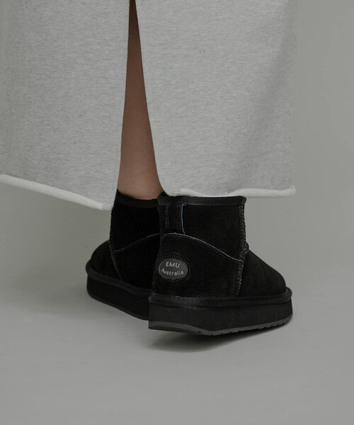 URBAN RESEARCH Sonny Label（アーバンリサーチサニーレーベル）の「EMU　PLATFORM MICRO WOOL（ブーツ・レディース・BLACK/Chestnut・7/8）」の5枚目の写真