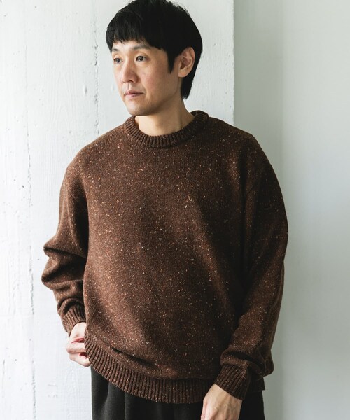 URBAN RESEARCH DOORS(アーバンリサーチドアーズ)の「ウールブレンドネップクルーネックニット(ニット/セーター・メンズ・BEIGE/BROWN/CHARCOAL・M/L)」の21枚目の写真