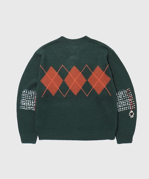 ADAM ET ROPE'(アダムエロペ)の「【RICE NINE TEN/ライス ナイン テン】ARGYLE CARDIGAN(カーディガン/ボレロ・メンズ・ダークグリーン/ネイビー/ワイン・1/2)」の17枚目の写真