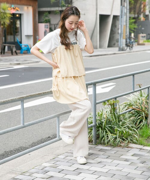 ITEMS URBANRESEARCH(アイテムズ アーバンリサーチ)の「チュニックレイヤードキャミソール(チュニック・レディース・BLK/BEG・FREE)」の18枚目の写真