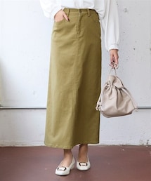 nissen | ストレッチゆるリラックスカラーデニムスカート（ゆったりヒップ）＜大きいサイズ有＞(スカート)