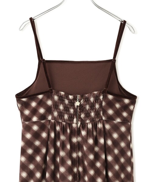VIS(ビス)の「【MARY QUANT×VIS】チェックベロアドレープキャミワンピース(ワンピース・レディース・ブラック/ブラウン系・F)」の17枚目の写真