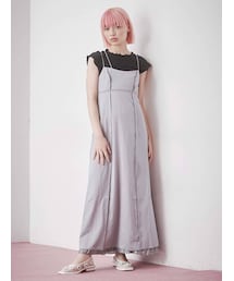 merry jenny | satinアシメストラップキャミワンピース(ワンピース)