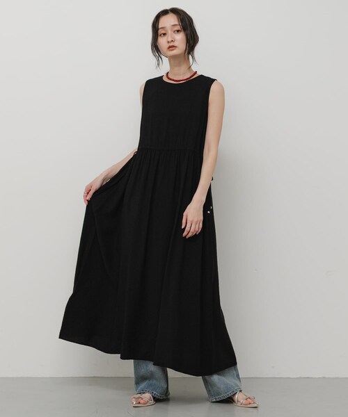 SENSE OF PLACE by URBAN RESEARCH（センスオブプレイスバイアーバンリサーチ）の「2wayウエストギャザーワンピース（ワンピース・レディース・BLACK/IVORY/ORANGE・COMPACT/One）」の14枚目の写真