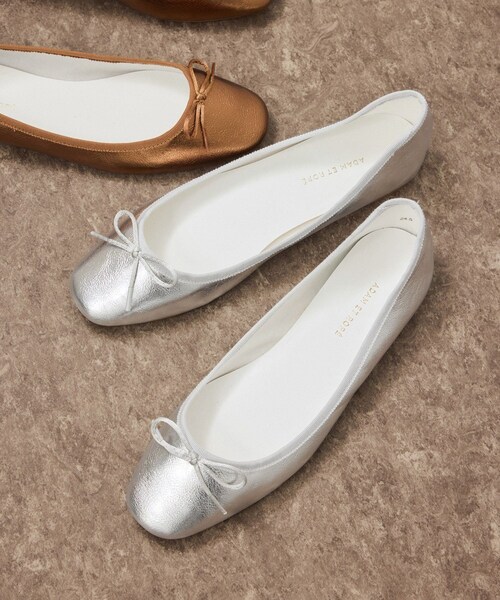 ADAM ET ROPE'(アダムエロペ)の「メタリックバレエシューズ(バレエシューズ・レディース・ブラック/シルバー/その他・23.0/23.5/24.0/24.5)」の9枚目の写真