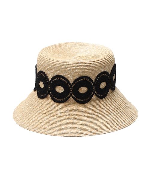 UN3D.（アンスリード）の「LACE HAT（ハット・レディース・ブラック/ベージュ・F）」の2枚目の写真