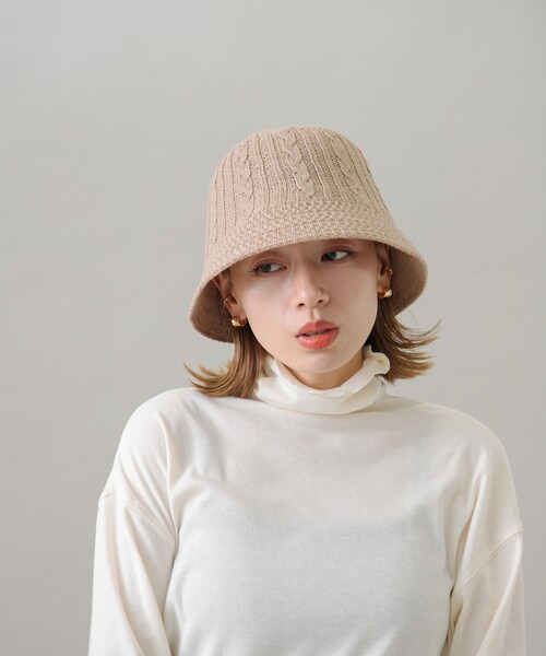 URBAN RESEARCH Sonny Label（アーバンリサーチサニーレーベル）の「サーモベルハット（ハット・レディース・ブラック/ベージュ・one）」の10枚目の写真