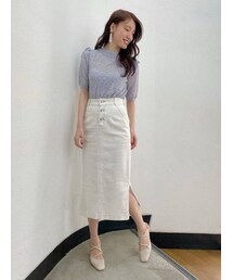 dazzlin | ダブルスリットデニムストレートスカート(スカート)