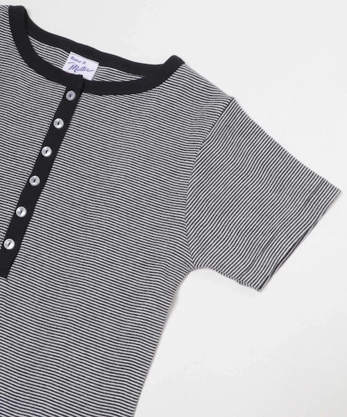 KBF(ケイビーエフ)の「Miller Panel ribbed Henley tee(Tシャツ/カットソー・レディース・WHITE/BLK-W3/CGRY・Free)」の12枚目の写真