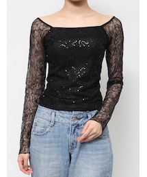 EVRIS | バックオープンレーストップス(Tシャツ/カットソー)