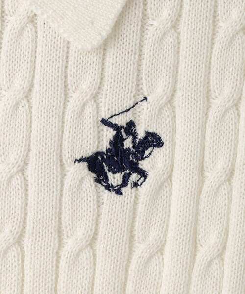 ROPE' PICNIC(ロペピクニック)の「【KIDS】【BEVERLY HILLS POLO CLUB】ポロカラーケーブルニット/リンクコーデ(ニット/セーター・キッズ・キナリ/ネイビー/ローズピンク・L/M/S)」の22枚目の写真
