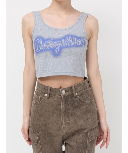 EVRIS（エヴリス）の「スプレーグラフィックタンクトップ（タンクトップ・レディース・ホワイト/グレー/カーキ・F）」の5枚目の写真