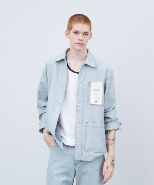 THE GOODLAND MARKET（ザグッドランドマーケット）の「ザ グッドランド マーケット　RE DENIM COVERALL（デニムジャケット・メンズ・L.INDIGO・1/2/3）」の6枚目の写真