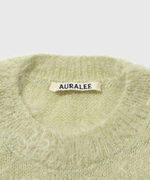 ADAM ET ROPE'(アダムエロペ)の「【AURALEE/オーラリー】BRUSHED SUPER KID MOHAIR KNIT P/O(ニット/セーター・メンズ・ブラック/グリーン/カーキ・3/4)」の18枚目の写真