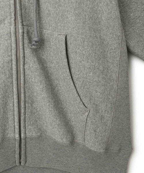 ADAM ET ROPE'(アダムエロペ)の「【公式サイト限定】【AURALEE(オーラリー)】SMOOTH SOFT BD SWEAT ZIP PARKA(パーカー・レディース・グレー/ホワイト系・1)」の10枚目の写真