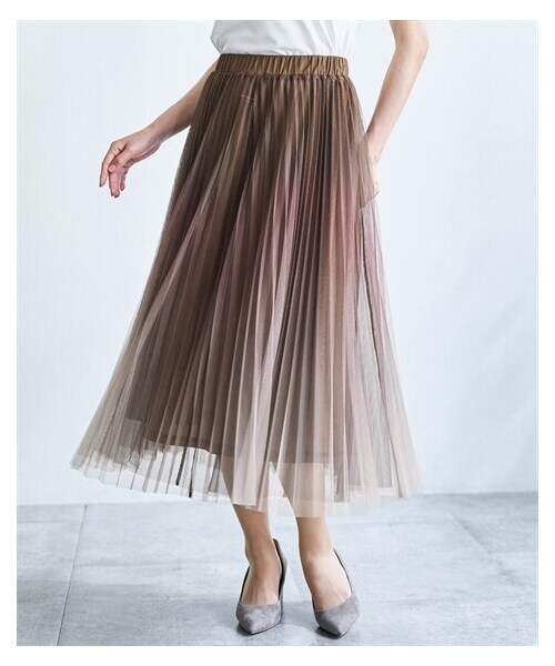 nissen（ニッセン）の「グラデーションチュールスカート【OtonaSMILE】（スカート・レディース・グレー系/モカ系・M/L/LL/3L/4L/5L/6L）」の14枚目の写真