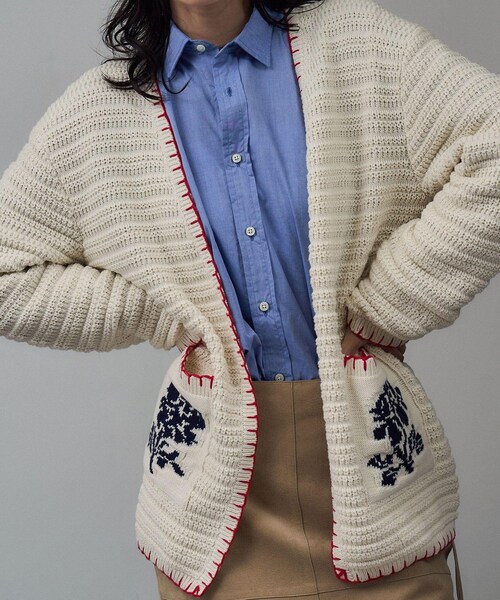ADAM ET ROPE'（アダムエロペ）の「【J'aDoRe・店舗限定】【MAISON EENK（メゾン インク）】ニットカーディガン（ニット/セーター・レディース・オフホワイト・F）」の20枚目の写真