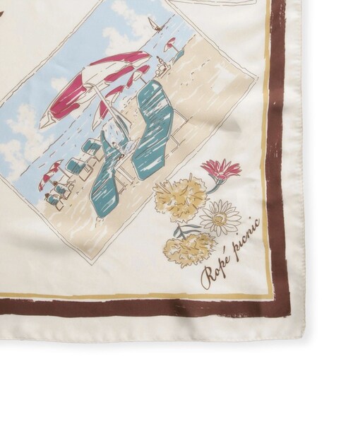 ROPE' PICNIC（ロペピクニック）の「Souvenirs de voyage スカーフ（バンダナ/スカーフ・レディース・ブラウン/ダークグリーン・F）」の4枚目の写真