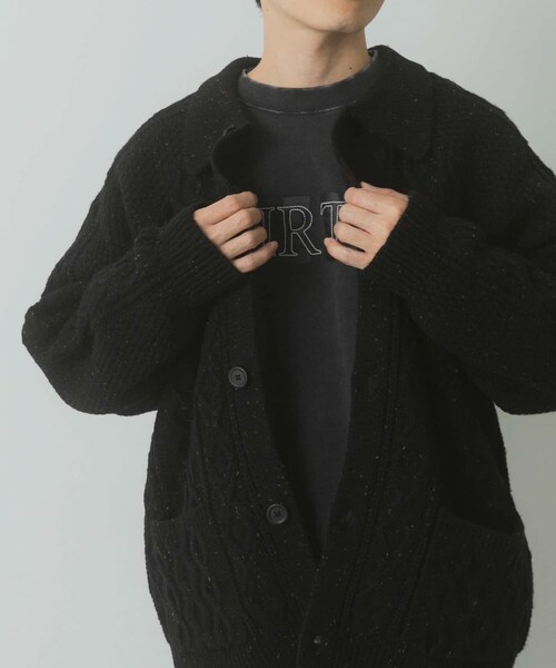 ITEMS URBANRESEARCH（アイテムズ アーバンリサーチ）の「ウール混 フィッシャーマンカーディガン（カーディガン/ボレロ・メンズ・WHT/NVY/BLK・M/L）」の18枚目の写真