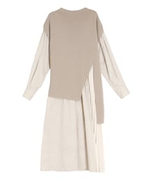 ELENDEEK | ASYME PLEATS OP PONCHO LIKE KT SET(ワンピース)