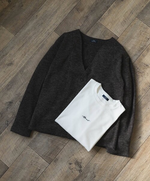 ITEMS URBANRESEARCH（アイテムズ アーバンリサーチ）の「キモウメランジカーディガン＋長袖刺繍Tセット（Tシャツ/カットソー・メンズ・BLU/BEG/BRN/BLK・M/L）」の10枚目の写真