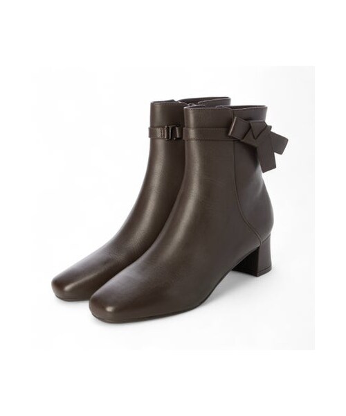 Riz raffinee（リズラフィーネ）の「リズ ラフィーネ Riz raffinee 【2WAY】モチーフリボンショートブーツ （ブーツ・レディース・BL/DBR・220/22cm/225/22.5cm/230/23cm/235/23.5cm/240/24cm/245/24.5cm）」の2枚目の写真