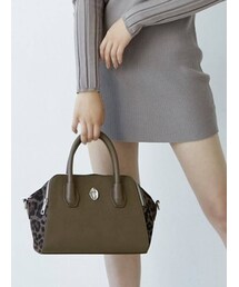 GYDA | レオパードドッキング3ROOM BAG(ハンドバッグ)