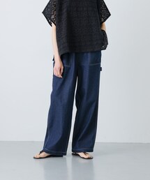 かぐれ | コットンリネンデニムペインターパンツ(デニムパンツ)