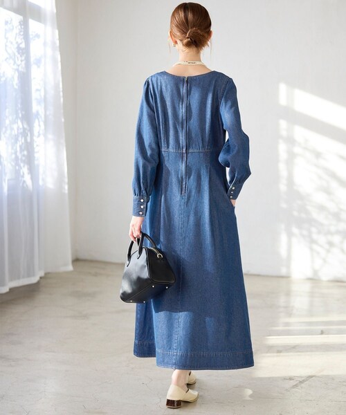 ROPE' PICNIC(ロペピクニック)の「デニムワンピース(ワンピース・レディース・ブラック/ネイビー・36/38)」の12枚目の写真