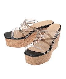 MERCURYDUO | クリアチューブウェッジサンダル(サンダル)