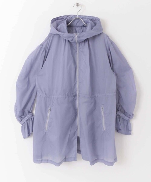URBAN RESEARCH Sonny Label（アーバンリサーチサニーレーベル）の「SLAB Sheer Blouson（テーラードジャケット・レディース・ブルー/ベージュ/チャコール・FREE）」の4枚目の写真