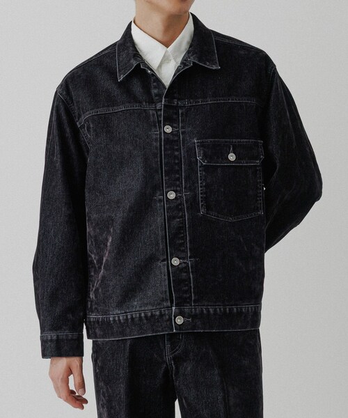 ADAM ET ROPE'（アダムエロペ）の「【ISKO】フロッキー デニムジャケット / ADAM ET ROPE' JEANS -PERS-（デニムジャケット・メンズ・ブラック系/ダークブラウン系・L/M）」の10枚目の写真