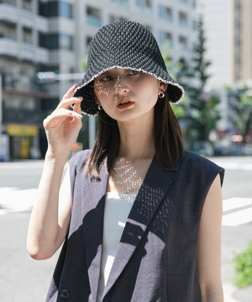 SENSE OF PLACE by URBAN RESEARCH（センスオブプレイスバイアーバンリサーチ）の「ボンネットベルハット（ハット・レディース・IVORY/BLACK・one）」の13枚目の写真