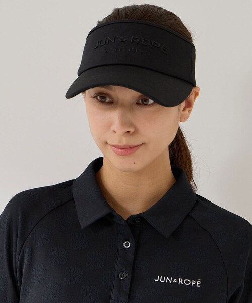 ROPE'（ロペ）の「フロントロゴ幅広バイザー（サンバイザー・レディース・ブラック/グレー/ホワイト/サックス・F）」の13枚目の写真
