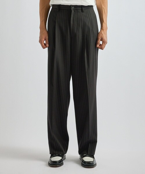 Saturdays NYC(サタデーズ ニューヨークシティ )の「George Herringbone Stripe Two Tuck Pant(その他パンツ・レディース・ブラック/グレー・L/M/S/XL)」の16枚目の写真