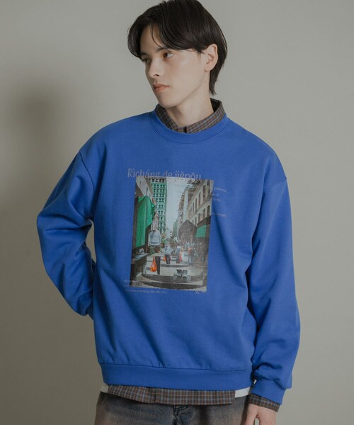 SENSE OF PLACE by URBAN RESEARCH(センスオブプレイスバイアーバンリサーチ)の「City graphic crew-neck Sweat(スウェット・メンズ・BLACK/GRAY/BLUE・M/L)」の22枚目の写真