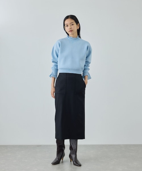ROPE'（ロペ）の「スウェットライクコンパクトニットプルオーバー/イージーケア（スウェット・レディース・キナリ/ネイビー/サックス/ピンク・F）」の19枚目の写真