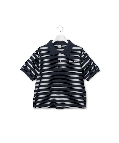ADAM ET ROPE'(アダムエロペ)の「【Sporty&Rich(スポーティー アンド リッチ)】Signature Logo Polo(ポロシャツ・レディース・ネイビー・S)」の2枚目の写真