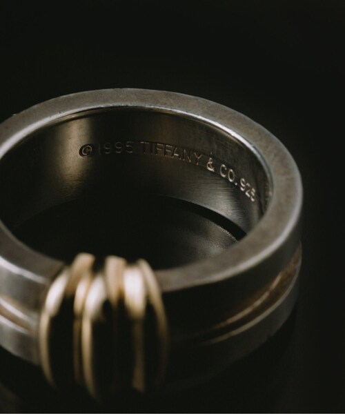 ADAM ET ROPE'（アダムエロペ）の「【VINTAGE JEWELRY】グルーブドウィズ　リングコンビ750 #12（リング・メンズ・シルバー・F）」の3枚目の写真