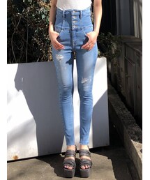 EMODA | カーブフィットリッパードハイウエストパギンス(デニムパンツ)